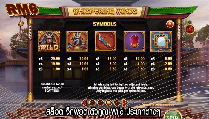 สล็อตแจ็คพอต ตัวคูณ Wild ประเภทต่างๆ